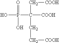 2-膦酸丁烷-1,2,4-三羧酸(PBTCA)結構式
