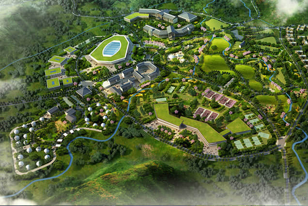 小鎮(zhèn)田園景觀設計效果圖