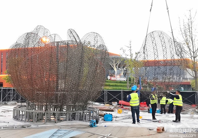 17山東青島膠州市民文化中心五一立體花壇“幸?；ㄩ_” (14).jpg